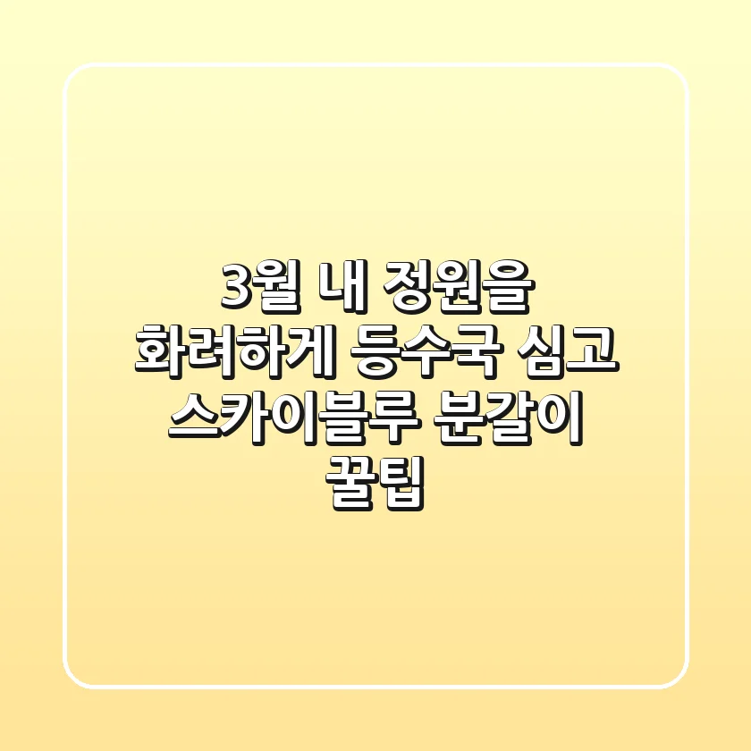 3월, 내 정원을 화려하게! 등수국 심고 스카이블루 분갈이 꿀팁