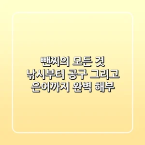 뺀찌'의 모든 것: 낚시부터 공구, 그리고 은어까지 완벽 해부