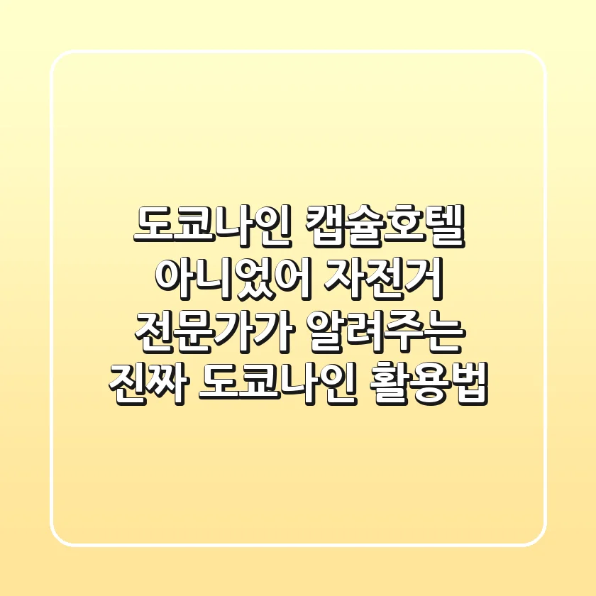 도쿄나인, 캡슐호텔 아니었어? 자전거 전문가가 알려주는 진짜 '도쿄나인' 활용법