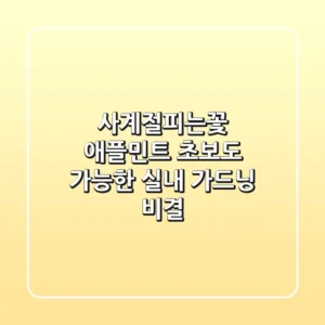 사계절피는꽃 애플민트, 초보도 가능한 실내 가드닝 비결!