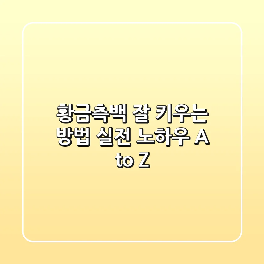 황금측백 잘 키우는 방법, 실전 노하우 A to Z
