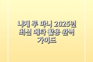니케 루 마니, 2025년 최신 메타 활용 완벽 가이드