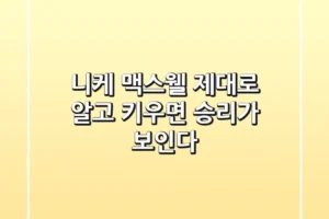 니케 맥스웰, 제대로 알고 키우면 승리가 보인다!