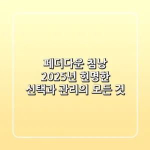 페더다운 침낭, 2025년 현명한 선택과 관리의 모든 것