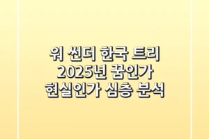 워 썬더 한국 트리: 2025년, 꿈인가 현실인가? 심층 분석