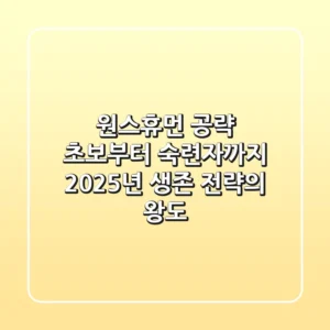 원스휴먼 공략: 초보부터 숙련자까지, 2025년 생존 전략의 왕도