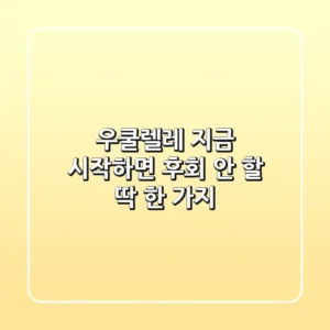 우쿨렐레, 지금 시작하면 후회 안 할 딱 한 가지?
