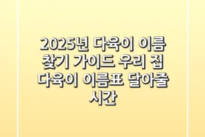 2025년 다육이 이름 찾기 가이드: 우리 집 다육이, 이름표 달아줄 시간!