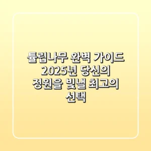 튤립나무 완벽 가이드: 2025년, 당신의 정원을 빛낼 최고의 선택