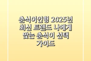 춘식이인형: 2025년 최신 트렌드 & 나에게 맞는 춘식이 선택 가이드