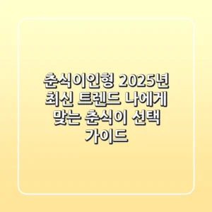 춘식이인형: 2025년 최신 트렌드 & 나에게 맞는 춘식이 선택 가이드